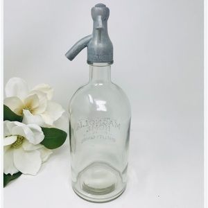 JOANNA GAINES Magnolia Home Magnolia Market Clear Glass 12" Seltzer Bottle